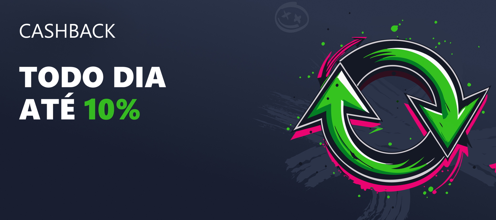 Cashback diário de até 10%